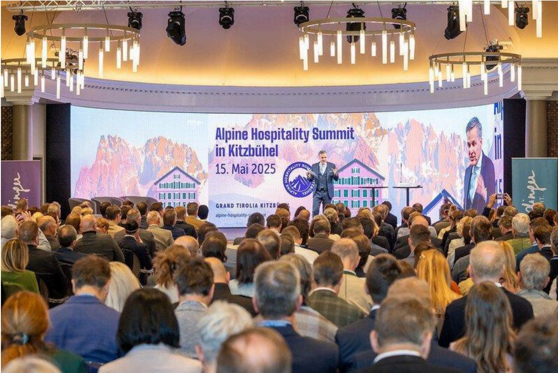 Alpine Hospitality Summit keynote stage in Kitzbühel